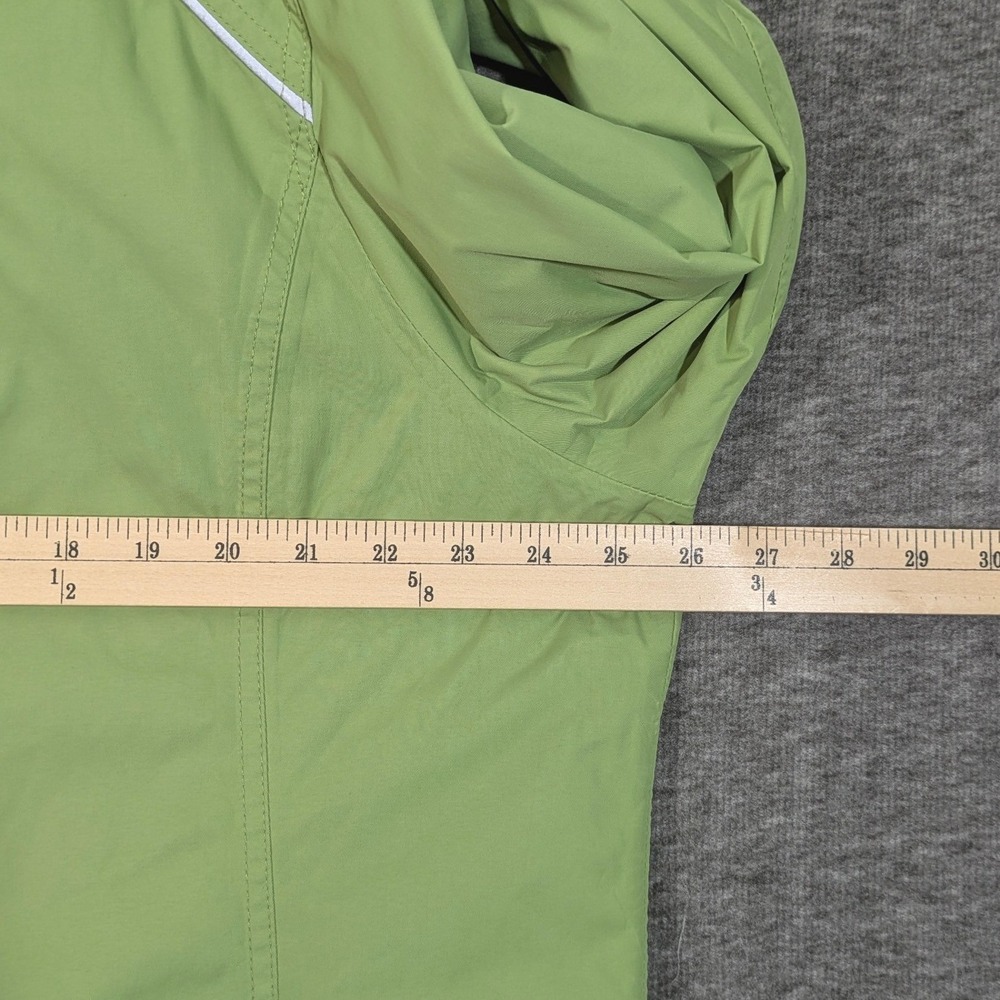 Eddie Bauer WeatherEdge Lime Green Hooded Zip Up Raincoat Womens Size XL - Picture 8 of 12